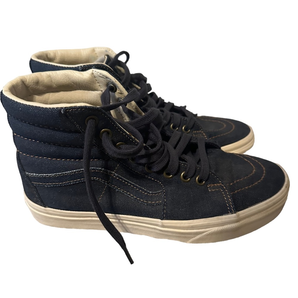 Vans high top denim lace ups size 8